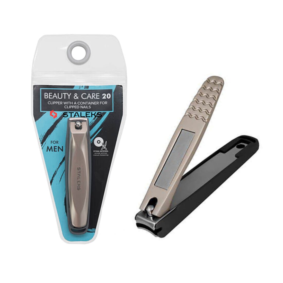 Natury Nails - Cortauñas para hombres con lima y recipiente Beauty & Care 20